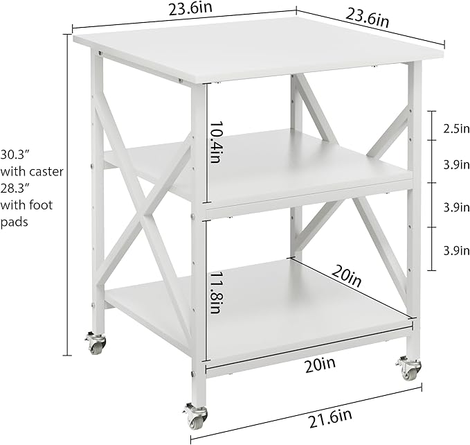 Ollieroo 3 Tier Printer Stand, Large Table - Image 8