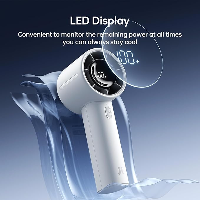 JISULIFE Handheld Turbo Fan Life10s, 5000mAh Rechargeable Portable Fans - Image 6
