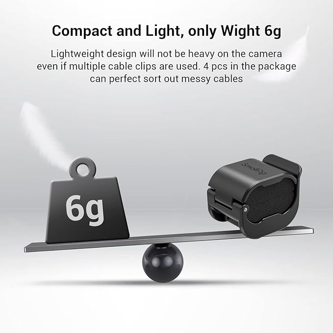 SmallRig Camera Clamp for HDMI/SDI/Microphone Cable, DSLR Camera Cable Lock - Image 8