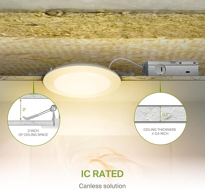 ASD 6 Pack LED Smart Recessed Lighting 6 Inch 15W, RGBW Color Changing Lights - Image 7
