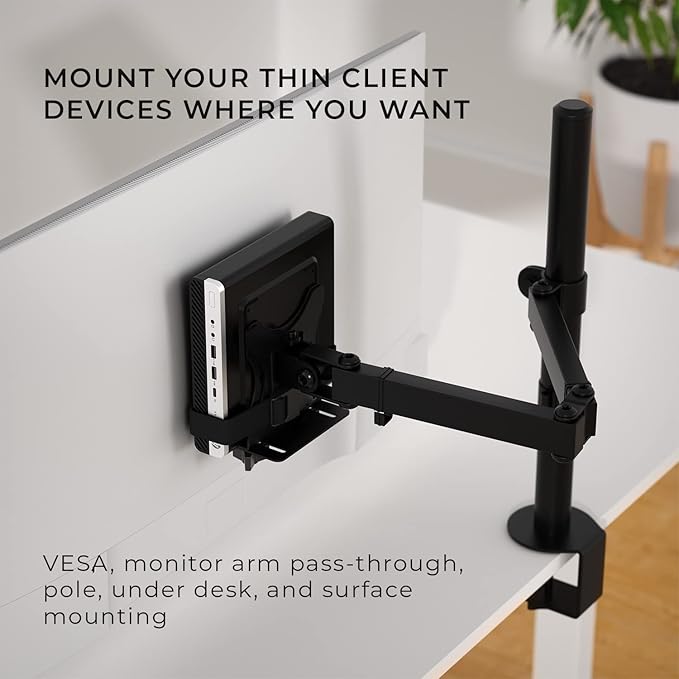 HumanCentric Thin Client Mount Bracket, Mount a Mini PC or Computer to a VESA - Image 2