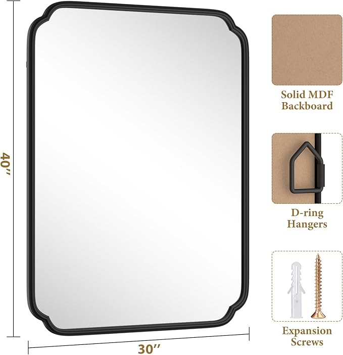 Matte Black Bathroom Vanity Mirror - Image 4