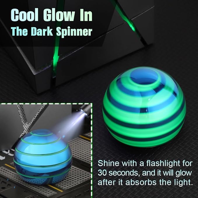 Luminous Desk Spinning Toys for Kids Adults, Metal Optical Illusion Fidget - Image 2