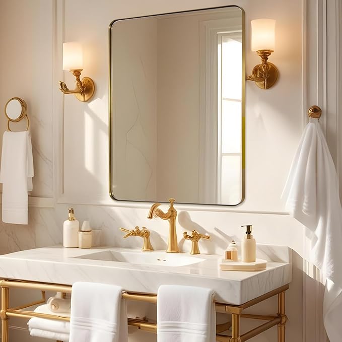ANDY STAR Gold Bathroom Mirrors - Image 2