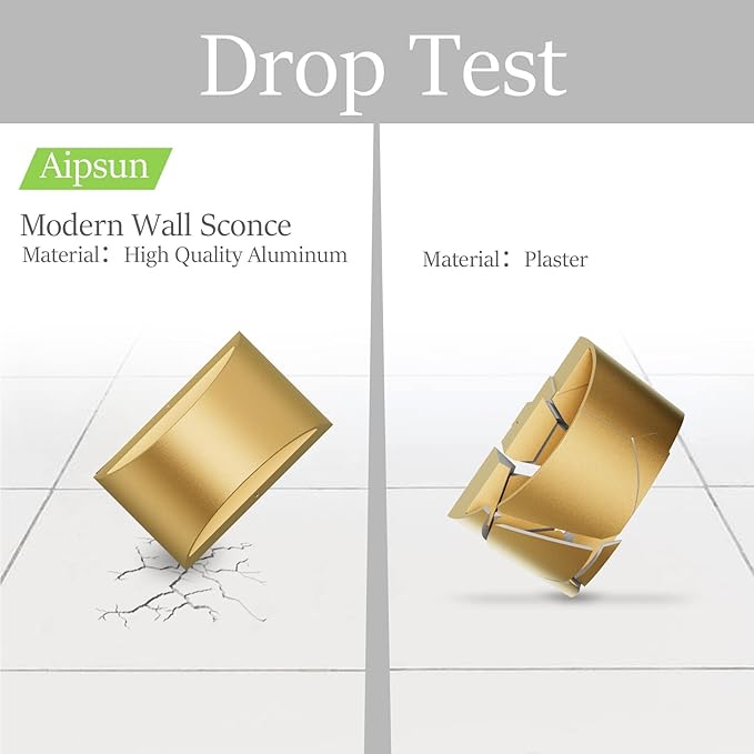 Aipsun Gold Wall Sconce Indoor Wall Lights Hardwired Set of 2 Up and Down Wall - Image 5