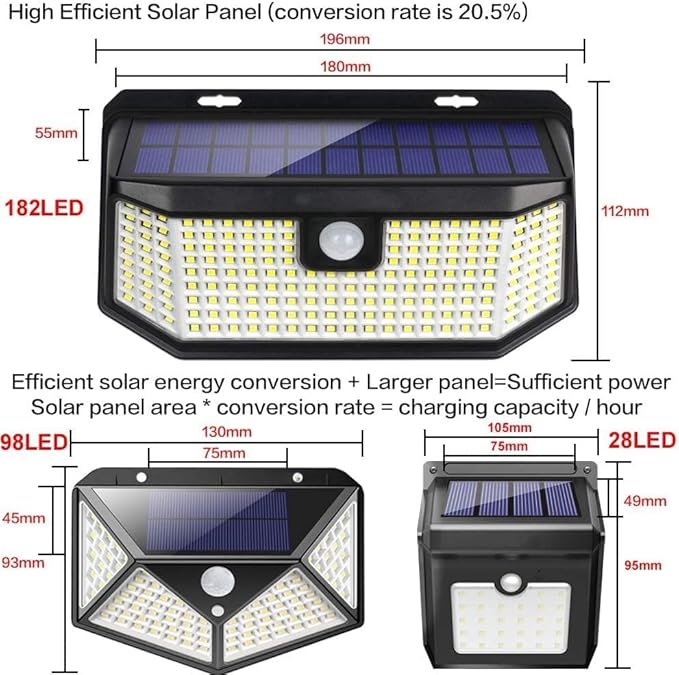 Aootek Solar Outdoor Motion Sensor Lights 2500Lm Solar Panel to 15.3 in² and 3 - Image 3