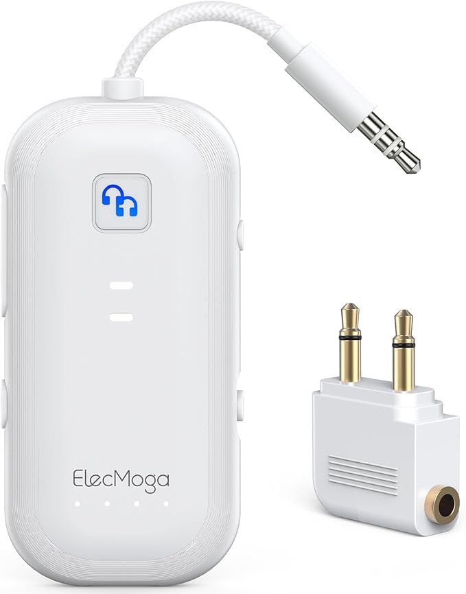 2025 Upgraded Airplane Bluetooth 5.4 Transmitter by ElecMoga