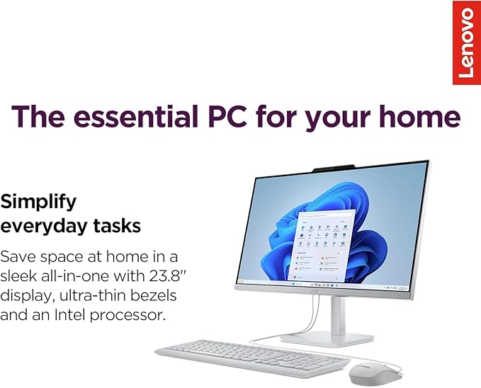Lenovo IdeaCentre 24" FHD All-in-One Desktop Computer - Image 2