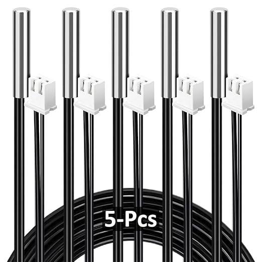 AOHIEDI 5PCS High Accuracy Temperature Sensor Probe, Premium B3950 Ntc 10k by Unknown