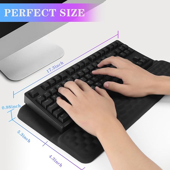 Computer Keyboard Stand with Wrist Rest, Ergonomic Tilted Keyboard Holder - Image 6