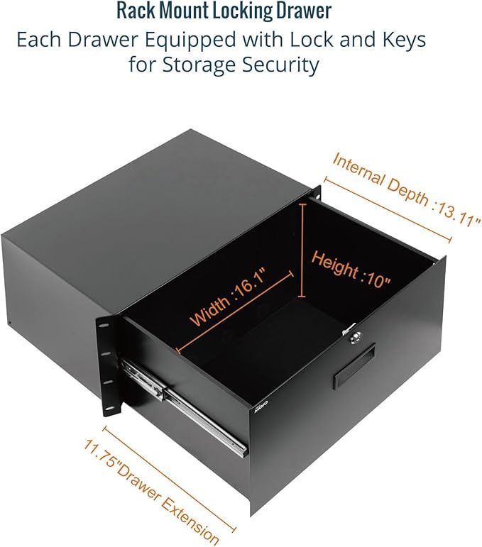 Tecmojo 6U Rack Drawer, Rack Mount Drawer - Image 3