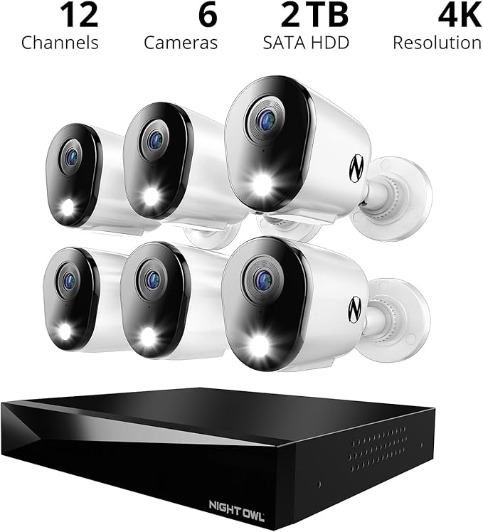 Night Owl 2-Way Audio 12 Channel DVR Video Home Security Camera System - Image 2