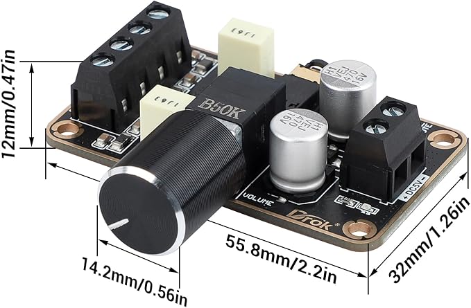 DROK 5W+5W Mini Audio Amplifier Board PAM8406 DC 5V Digital Stereo Power Amp - Image 4