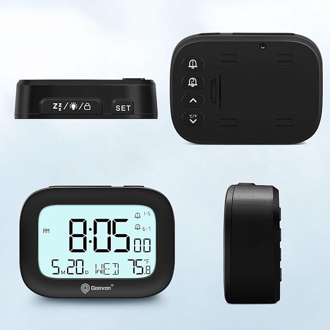 Geevon Small Travel Alarm Clock, Digital Alarm Clocks - Image 8