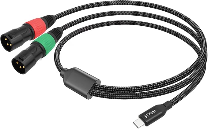 SiYear USB C to Dual XLR Male Audio Cable, Type C to 2 XLR Male Adapter Stereo - Image 2