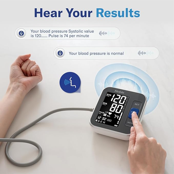 Alcedo Blood Pressure Monitor for Home Use, Automatic Digital BP Machine - Image 5