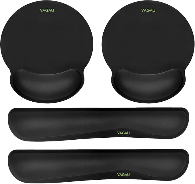 Comfy Mee Premium Memory Foam Keyboard and Mouse Wrist Rest Pads Set- by VAGAU