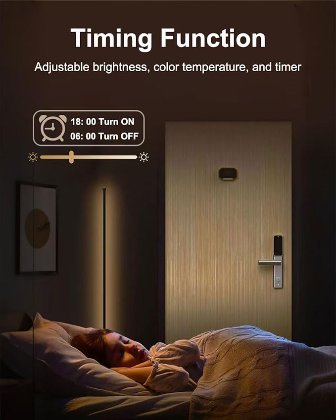 Keepsmile Smart RGB LED Corner Floor Lamp, 172 LEDs Bright Standing Lamps - Image 5