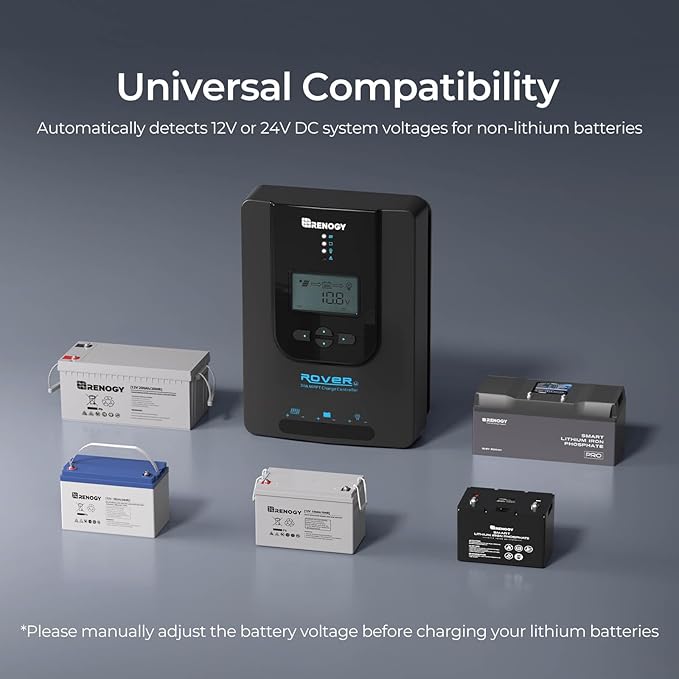 Renogy Solar Charge Controller -Rover 30A 12V24V Auto DC Input MPPT Charge - Image 8