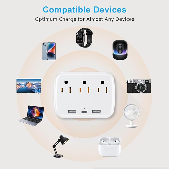 Penemay Multi Plug Wall Outlet Splitter - Image 7