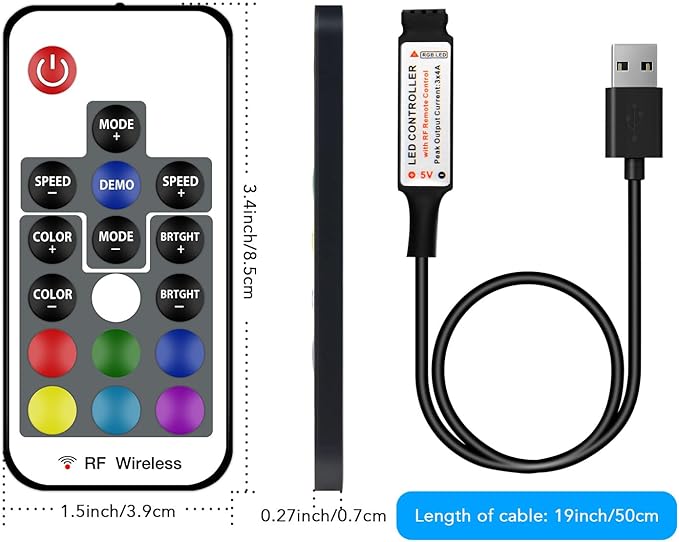 DAYBETTER RF Wireless Remote LED Controller, DC 5V to 24V - Image 2