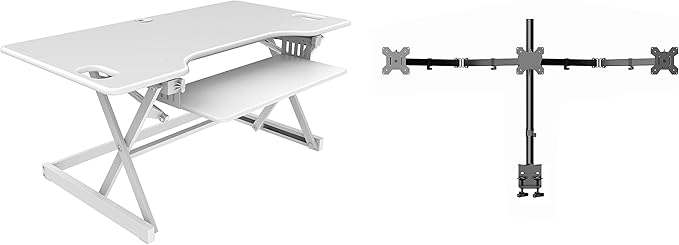 Rocelco 46" Large Height Adjustable Standing Desk Converter by Rocelco