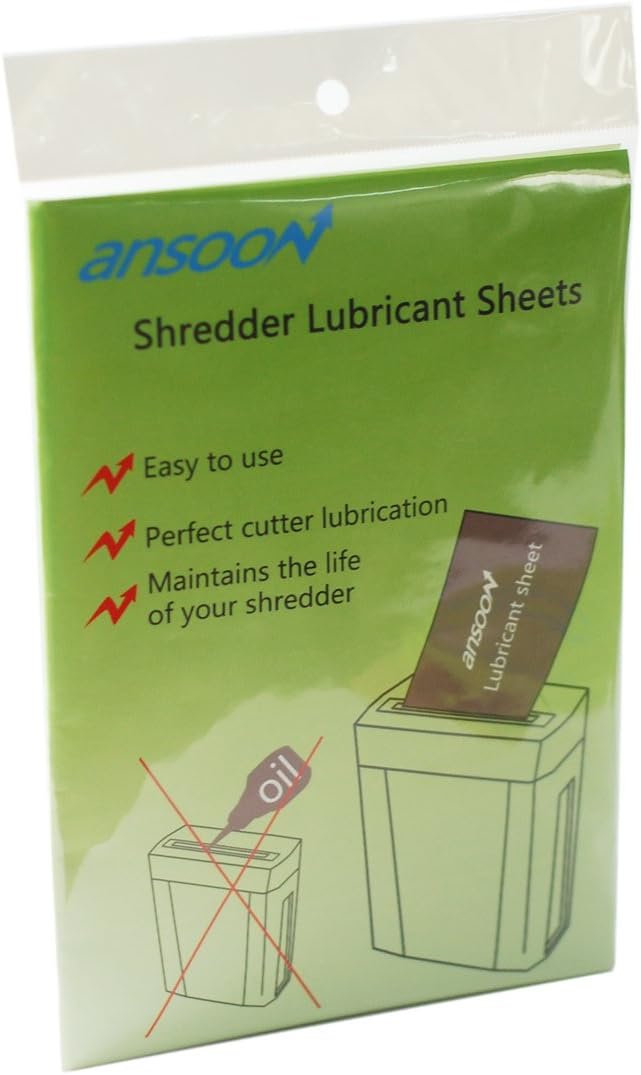 Ansoon Paper Shredder Lubricant Sheets, Paper Shredder Sharpening & Lubricating - Image 5