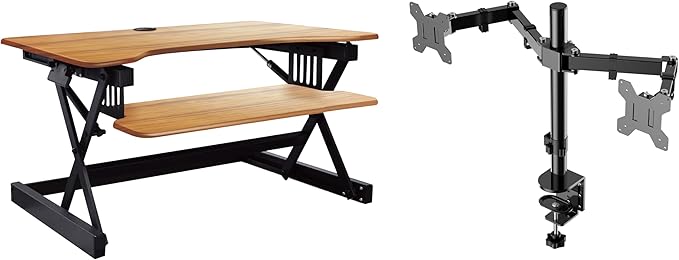 Rocelco 40" Large Height Adjustable Standing Desk Converter by Rocelco