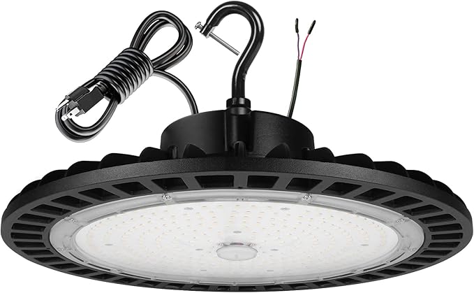 High Bay Led Shop Lights 200W 1-10V Dimmable UFO LED High Bay Light 200W 5000K by SENSAN+led