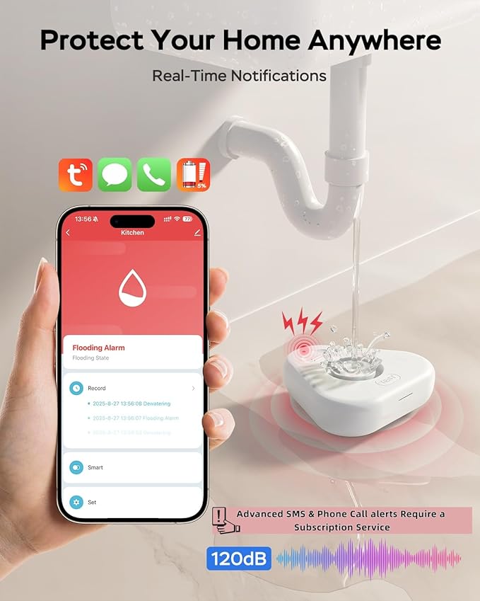 Water Alarm Leak Detector, Water Leak Detectors - Image 4