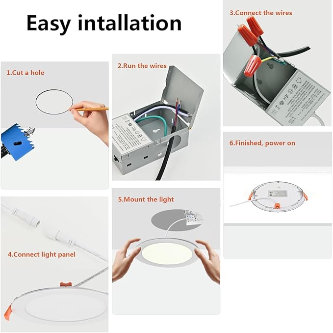 MKUJOO 24 Pack 4 Inch Ultra-Thin LED Recessed Ceiling Light - Image 5