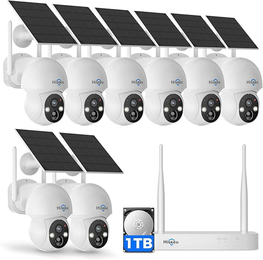 Hiseeu Solar Camera Wireless Outdoor, Home Security Camera System, 2.4G & 5G by Hiseeu