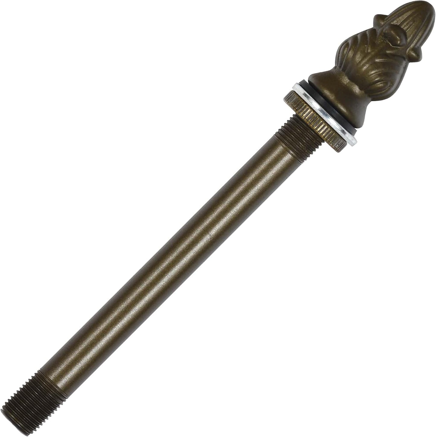 Bieye SS021 Lampshade Support with Finial for Tiffany Style Stained Glass Floor Lamp Table Lamp (G3/8 115mm Bronze Acorn)