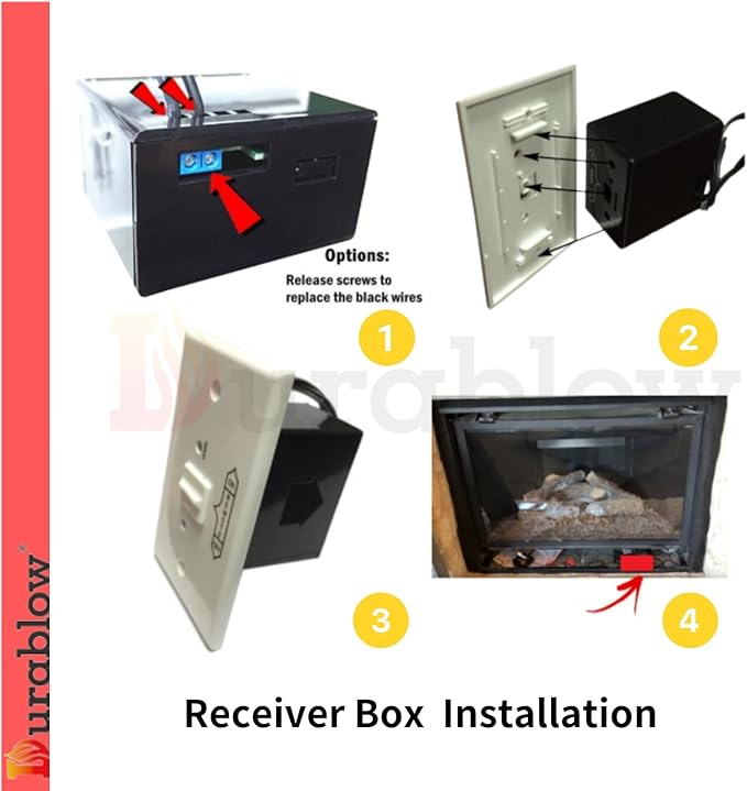 Durablow TL1003 On/Off Gas Fireplace Remote Control Kit + Thermostat + Timer - Image 3