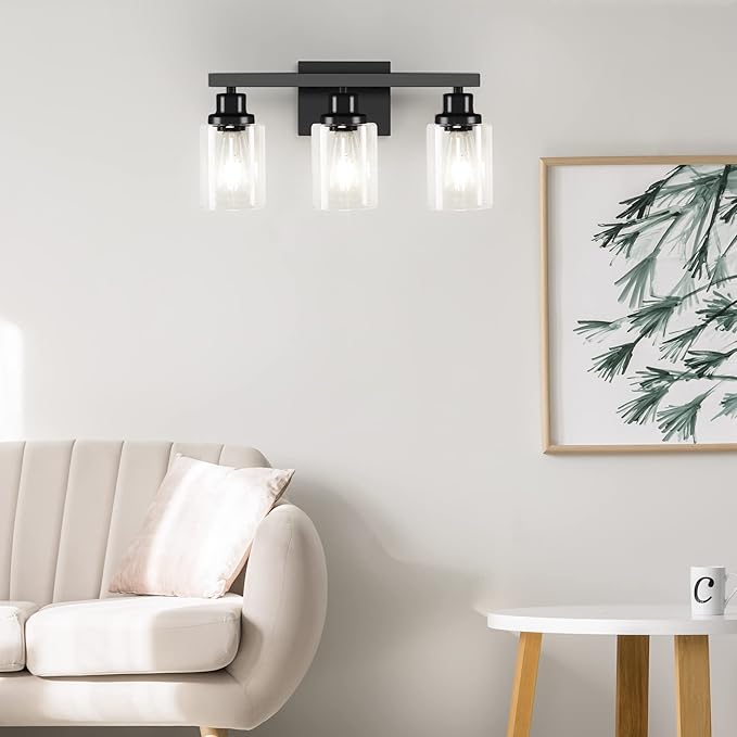 DIKAIDA 3-Light Bathroom Light Fixtures, Modern Bathroom Wall Lights Over Mirror - Image 6
