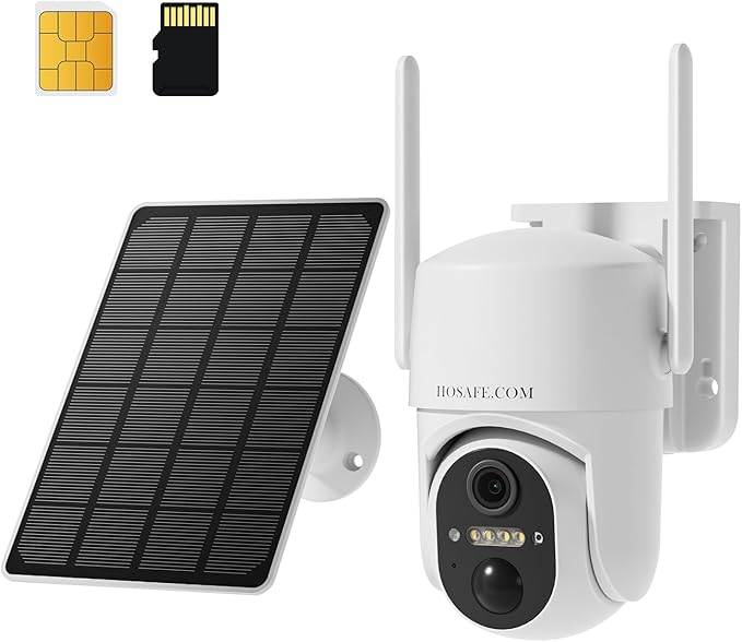 4G LTE Cellular Security Camera No Internet Needed, No wifi Security Camera by HOSAFE