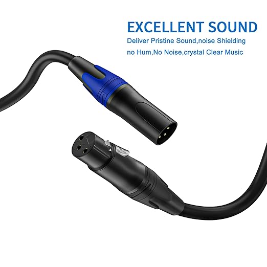 LanSenSu XLR Female to 2 XLR Male Patch Y Cable Balanced Microphone Splitter - Image 7