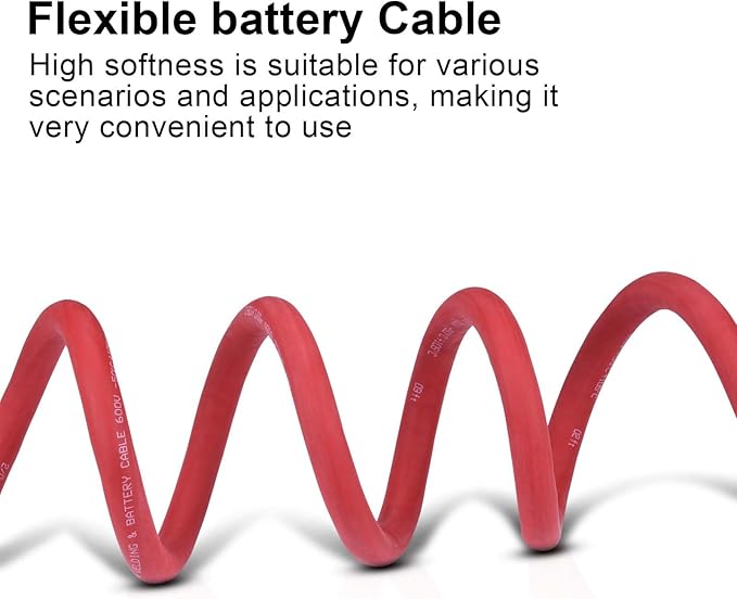 Shirbly 6 Gauge Battery Cable, 30FT Red + 30FT Black 6 AWG Pure Copper Wire - Image 4