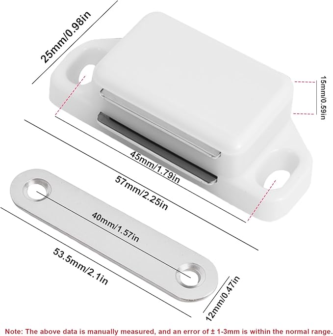 24 Pack Magnetic Push Latch, Heavy Duty Magnetic Touch Latch, - Image 2