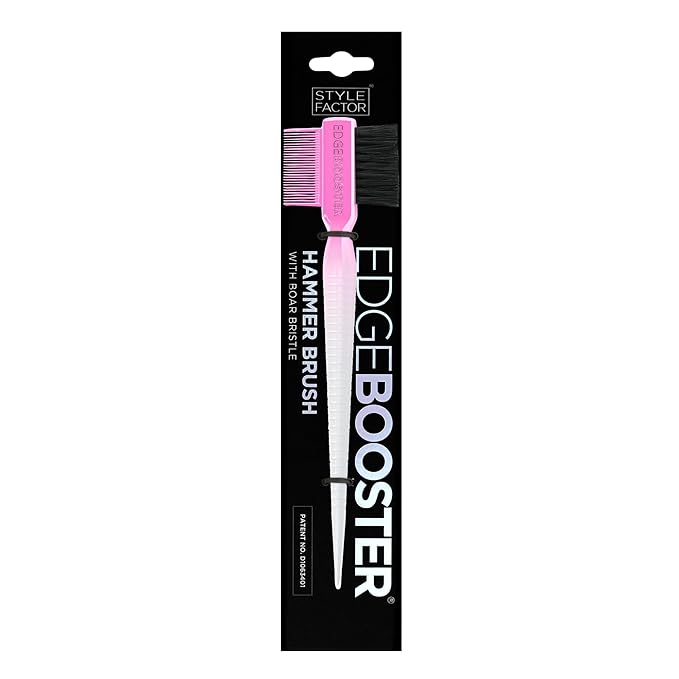 Style Factor EDGE BOOSTER® Hammer Brush Rat Tail– Double-Sided Edge Control - Image 2