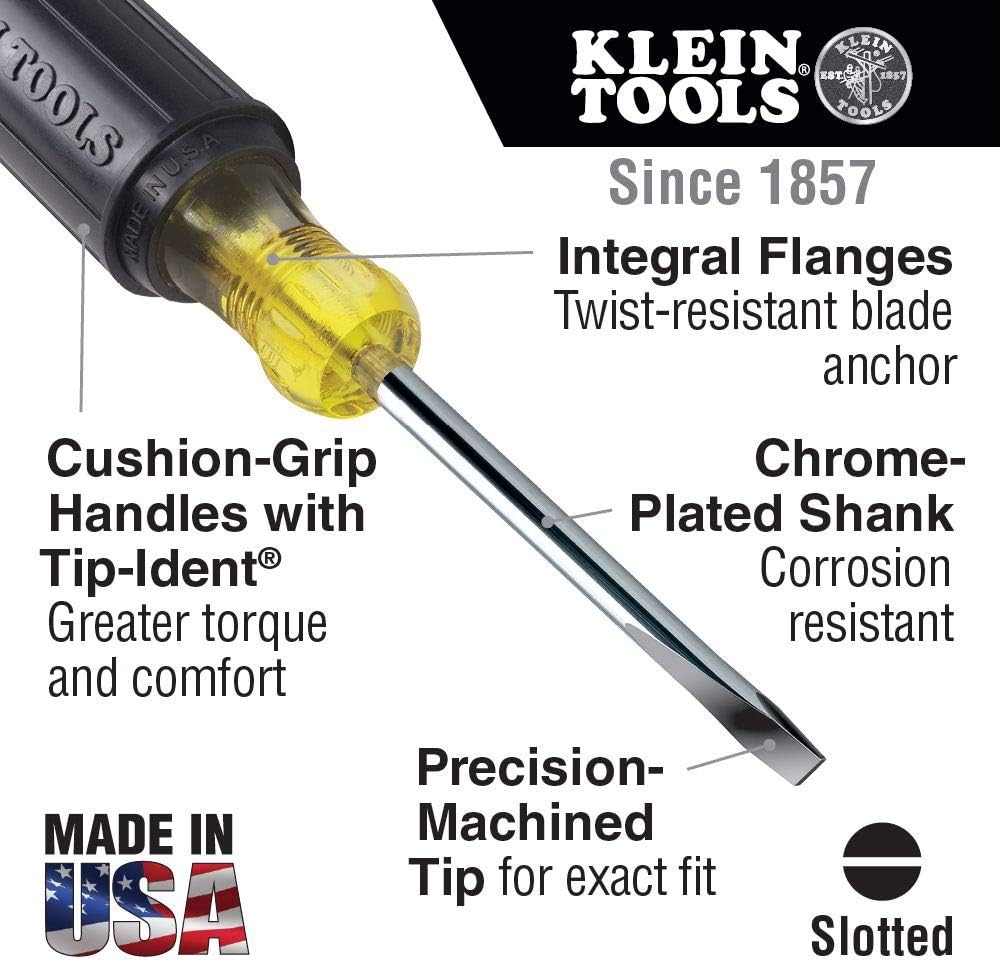 Klein Tools 5-Piece Screwdriver Set and 6-in-1 Stubby Screwdriver/Nut Driver Bundle with Phillips, Slotted, and Square Drivers