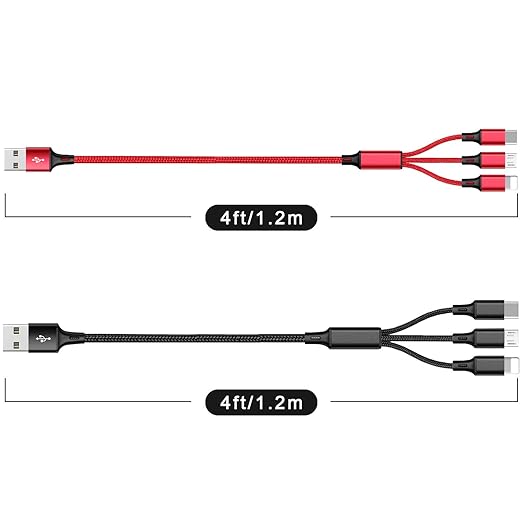 Multi Charging Cable, 4ft 2Pack Multi Phone Charger Cable Braided Universal 3 - Image 6