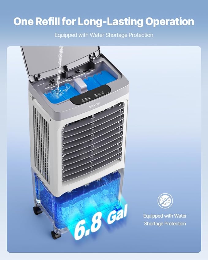 VEVOR Evaporative Air Cooler & Swamp Cooler, 1800 CFM Air Conditioner - Image 4