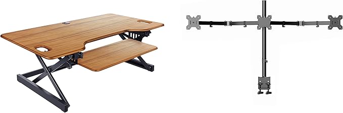 Rocelco 46" Large Height Adjustable Standing Desk Converter by Rocelco