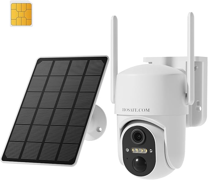 HOSAFE.COM No WiFi Security Cameras Wireless Outdoor, 4G LTE Cellular Security by HOSAFE