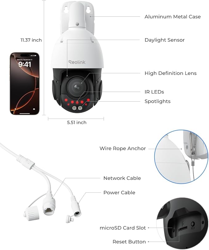 REOLINK RLC-823S2 Smart 4K/8MP UHD PTZ Security Camera - Image 9