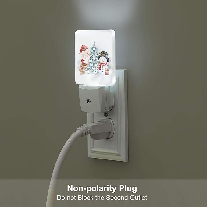 FSHVQKD Santa Claus and Snowman Night Light, Plug-in Nightlights Auto Sensor - Image 5