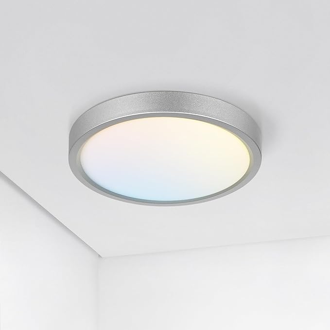 ASD LED 7" Round Flush Mount Ceiling Light Fixture, Low Profile Surface by ASDLightingCorporation