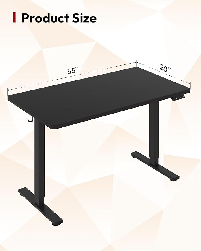 SANODESK Electric Standing Desk 55 x 28 Inches Whole-Piece Desktop Height - Image 3
