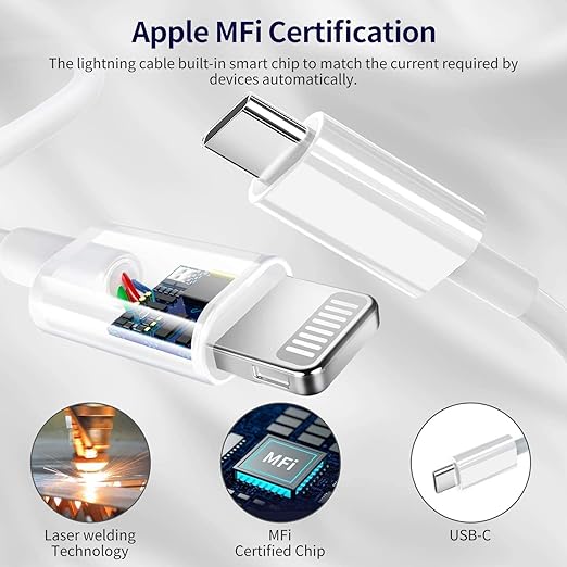 iPhone 14 Charger, Fast Charger iPhoneType C Charger USB C to Lightning Cable - Image 5